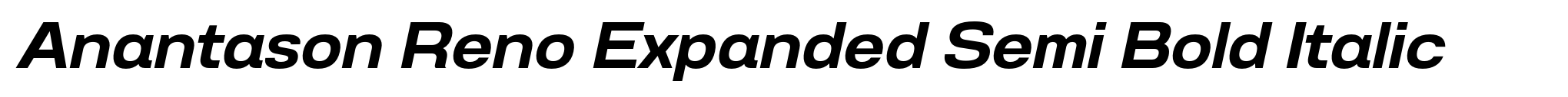 Anantason Reno Expanded Semi Bold Italic image
